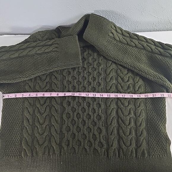 Banana Republic Merino Wool Fisherman Turtleneck Sweater S Fairy Grunge Academia - Picture 3 of 5